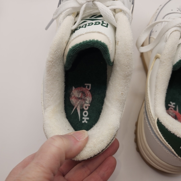Reebok, Women's Size 6, White and Green Sneakers - Picture 8 of 9